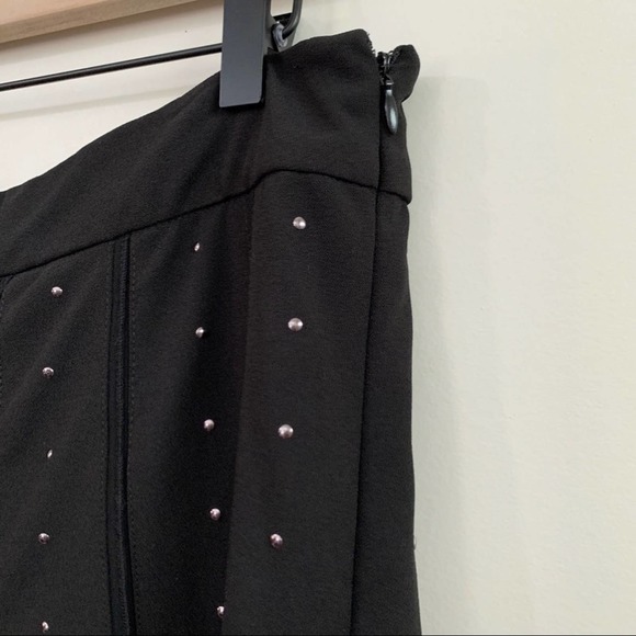 NWT GUESS Black Studded Lita Flyaway Midi Skirt - Picture 6 of 10